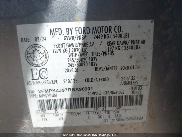Ford Edge St Line 2024 2FMPK4J97RBA90901 Image 9