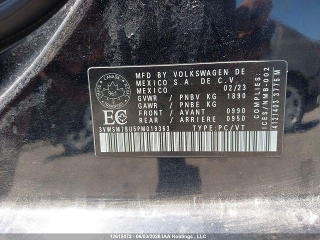 3VWSM7BU5PM019363 Volkswagen Jetta Comfortline