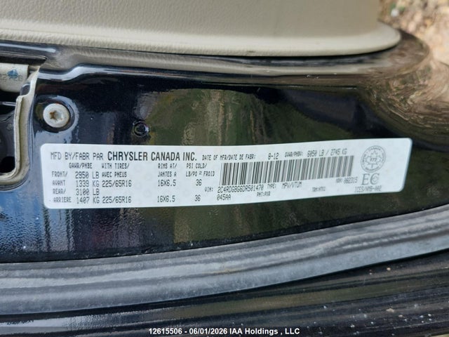 12615506 :رقم المزاد ، 2C4RDGBG6DR501470 vin ، 2013 Dodge Grand Caravan Se/sxt مزاد بيع