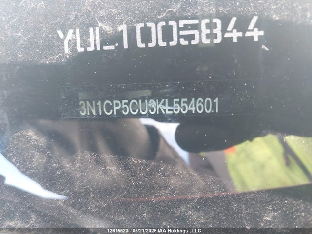 12615523 :رقم المزاد ، 3N1CP5CU3KL554601 vin ، 2019 Nissan Kicks S/sr/sv مزاد بيع