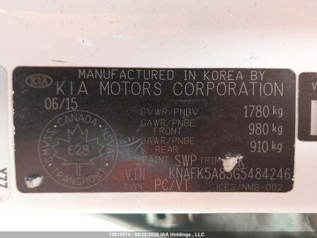Продажа на аукционе авто 2016 Kia Forte 2.0l Ex/2.0l Lx+, vin: KNAFK5A85G5484246, номер лота: 12615574