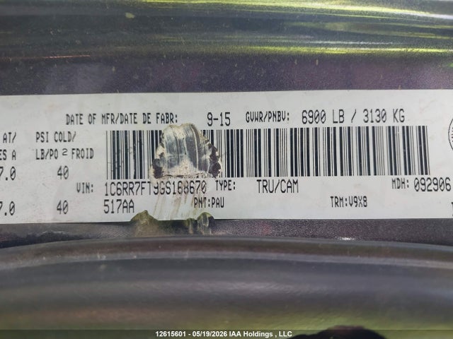 RAM 1500 St 2016 1C6RR7FT9GS168670 Image 9