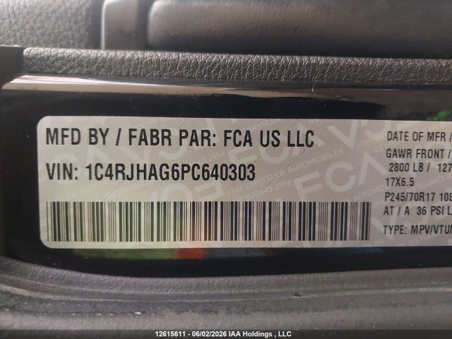 Продажа на аукционе авто 2023 Jeep Grand Cherokee Laredo/altitude, vin: 1C4RJHAG6PC640303, номер лота: 12615611