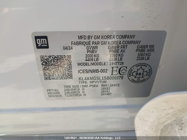 Aukcja sprzedaży 2025 Buick Encore Gx, vin: KL4AMGSL1SB006979, numer aukcji: 12615621