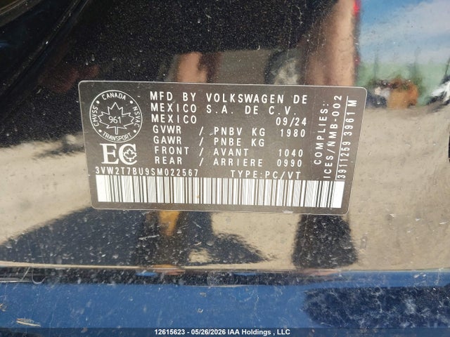 Продаж на аукціоні авто 2025 Volkswagen Jetta Gli Autobahn, vin: 3VW2T7BU9SM022567, номер лоту: 12615623