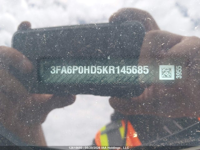 2019 Ford Fusion Se მანქანა იყიდება აუქციონზე, vin: 3FA6P0HD5KR145685, აუქციონის ნომერი: 12615650