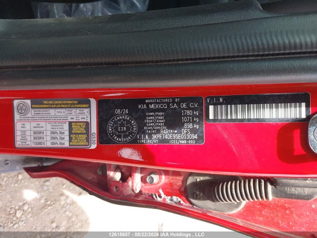 Aukcja sprzedaży 2025 Kia K4 Lx/lxs, vin: 3KPFT4DE9SE013094, numer aukcji: 12615657