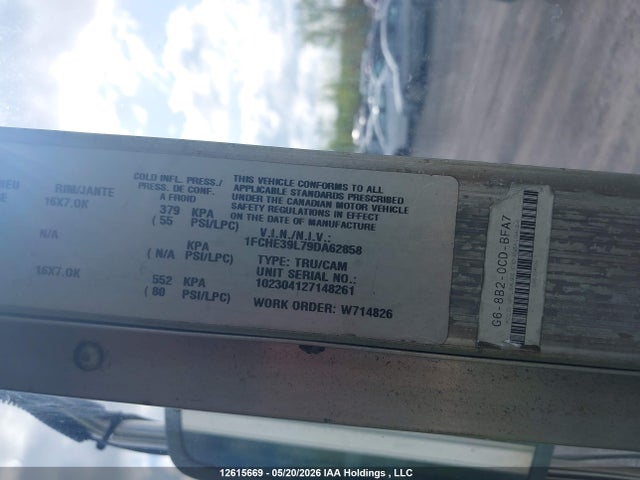 12615669 :رقم المزاد ، 1FCHE39L79DA62858 vin ، 2009 Ford Econoline E350 Super Duty Strp Chas مزاد بيع