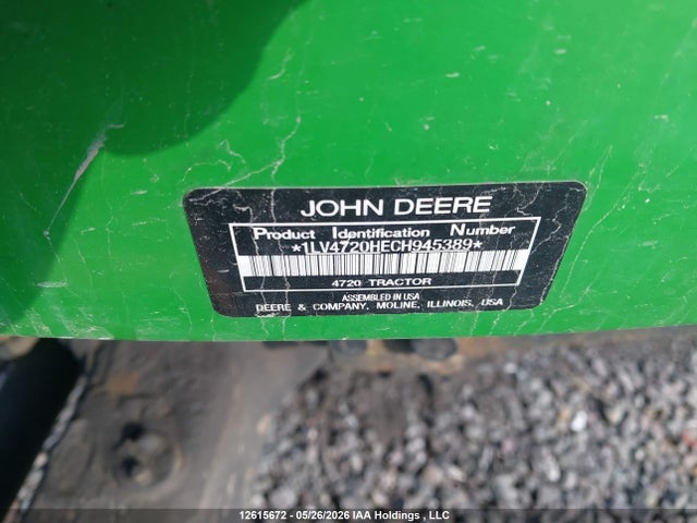 Auction sale of the 2012 John Deere , vin: 1LV4720HECH945389, lot number: 12615672