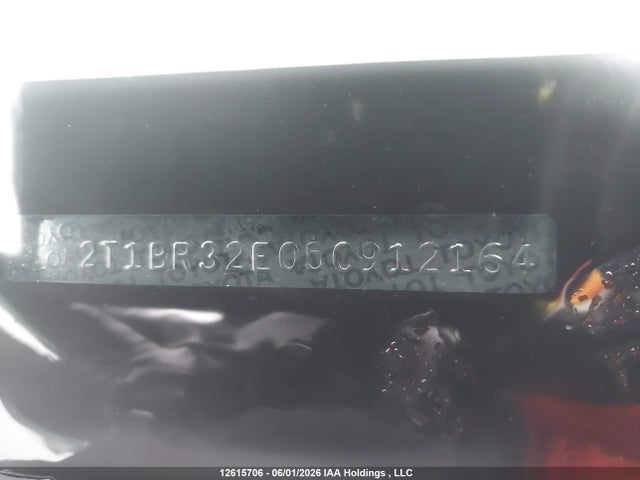 12615706 :رقم المزاد ، 2T1BR32E05C912164 vin ، 2005 Toyota Corolla Ce/le/sport مزاد بيع