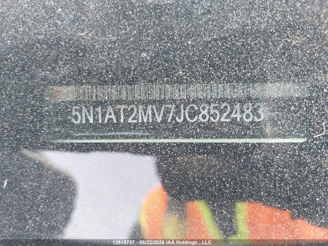 12615757 :رقم المزاد ، 5N1AT2MV7JC852483 vin ، 2018 Nissan Rogue مزاد بيع