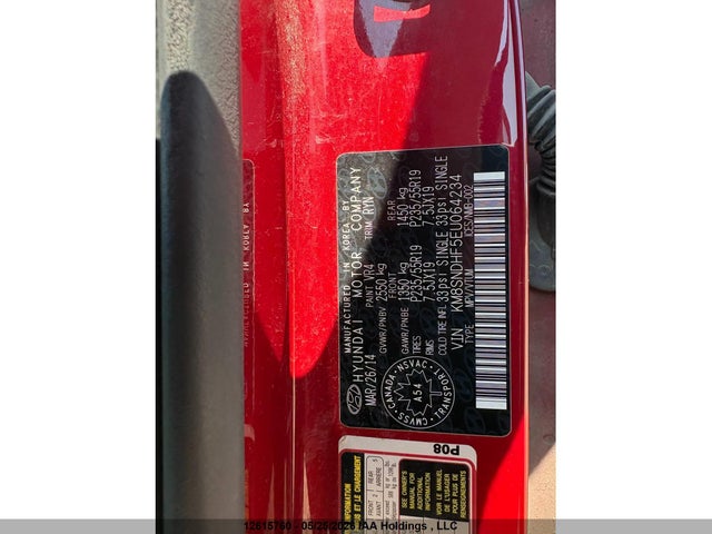 KM8SNDHF5EU064234 Hyundai Santa Fe Gls