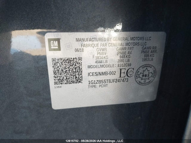 1G1ZB5ST8JF247473 Chevrolet MALIBU LS