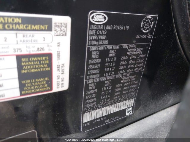 SALWR2RE9KA849754 Land Rover Range Rover Sport Supercharged Dynamic