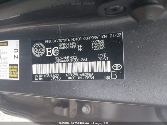 2023 Toyota Crown Xle მანქანა იყიდება აუქციონზე, vin: JTDAAAAF4P3001364, აუქციონის ნომერი: 12615816