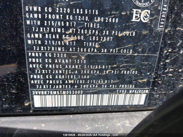 Aukcja sprzedaży 2026 Volkswagen Tiguan S, vin: 3VVBR7RM5TM053003, numer aukcji: 12615826