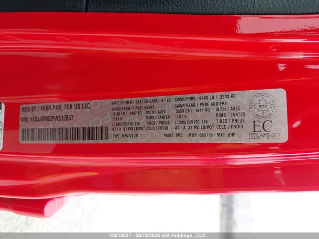 Продаж на аукціоні авто 2023 Jeep Wrangler Rubicon 4xe, vin: 1C4JJXR62PW512867, номер лоту: 12615831