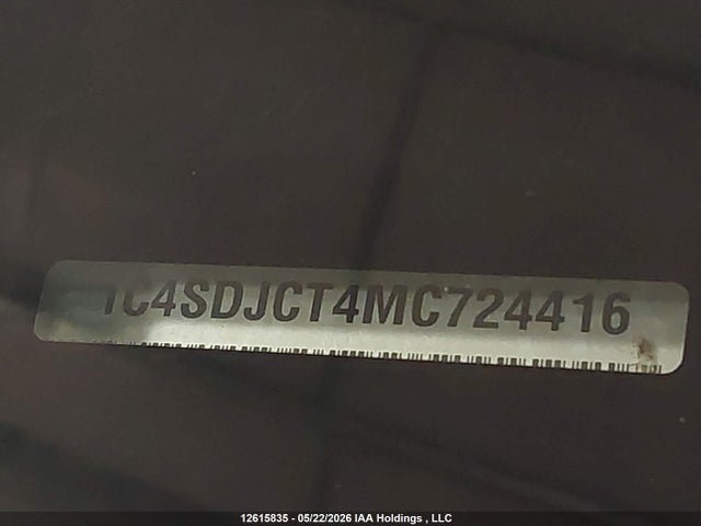 12615835 :رقم المزاد ، 1C4SDJCT4MC724416 vin ، 2021 Dodge Durango R/t مزاد بيع