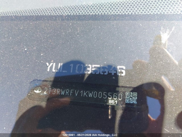 Aukcja sprzedaży 2019 Toyota Rav4, vin: 2T3RWRFV1KW005560, numer aukcji: 12615861