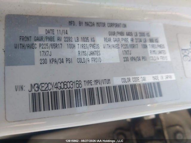JM3KE2CY4G0603168 Mazda Cx-5 Gs