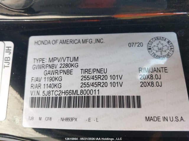 Acura Rdx A-spec 2021 5J8TC2H66ML800011 Image 9