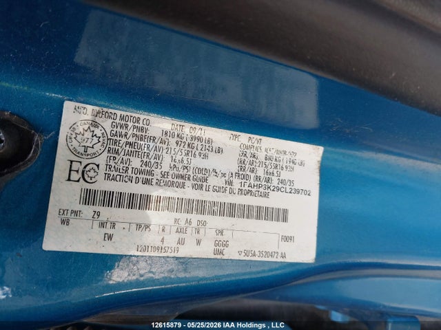 Aukcja sprzedaży 2012 Ford Focus Se, vin: 1FAHP3K29CL239702, numer aukcji: 12615879