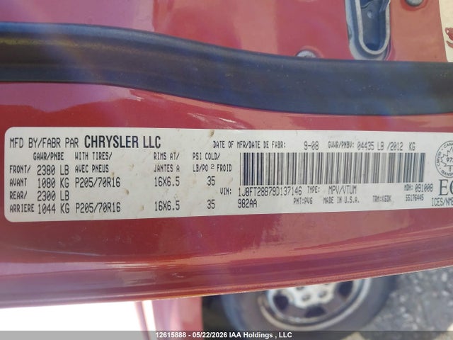 Продажа на аукционе авто 2009 Jeep Patriot Sport, vin: 1J8FT28B79D137146, номер лота: 12615888