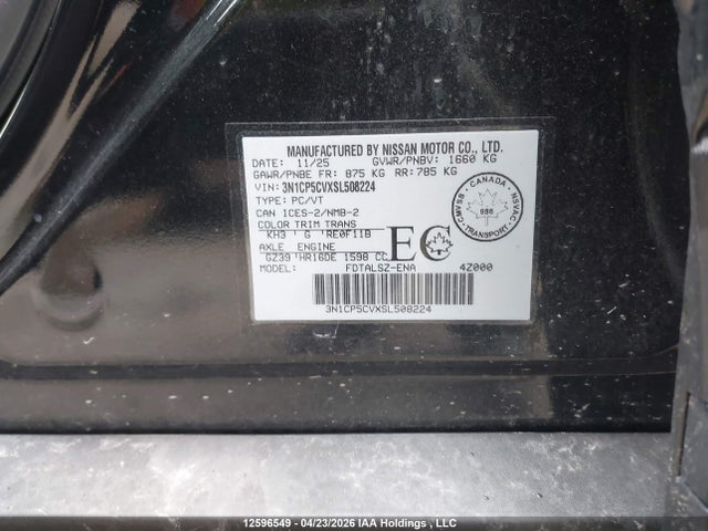 3N1CP5CVXSL508224 Nissan Kicks Play Sv