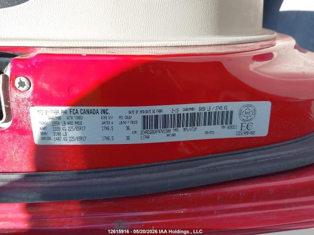2C4RDGBGXFR701500 Dodge Grand Caravan
