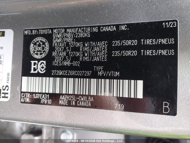 Продаж на аукціоні авто 2024 Lexus Nx 350h 350h, vin: 2T2GKCEZ6RC027297, номер лоту: 12615924