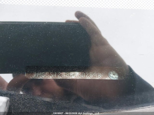 Aukcja sprzedaży 2008 Honda Accord Ex, vin: 1HGCS12788A802598, numer aukcji: 12615927