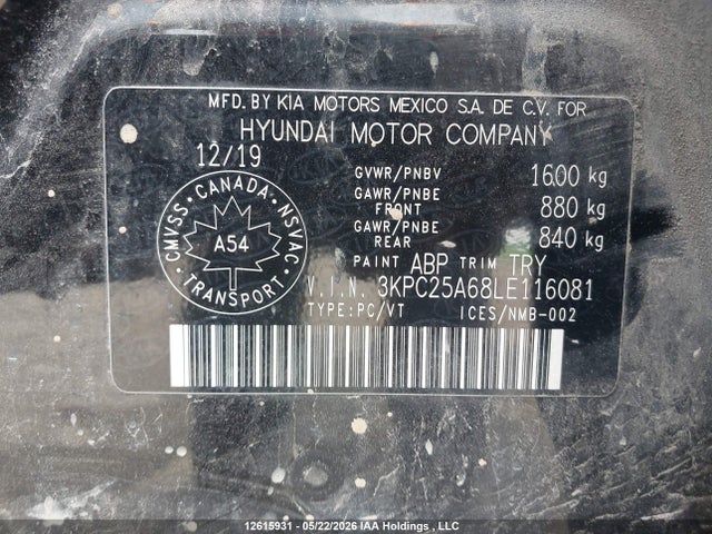 3KPC25A68LE116081 Hyundai Accent