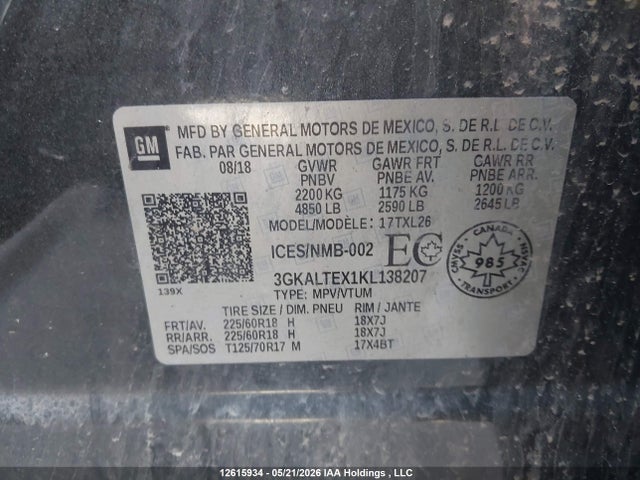 3GKALTEX1KL138207 GMC Terrain Sle