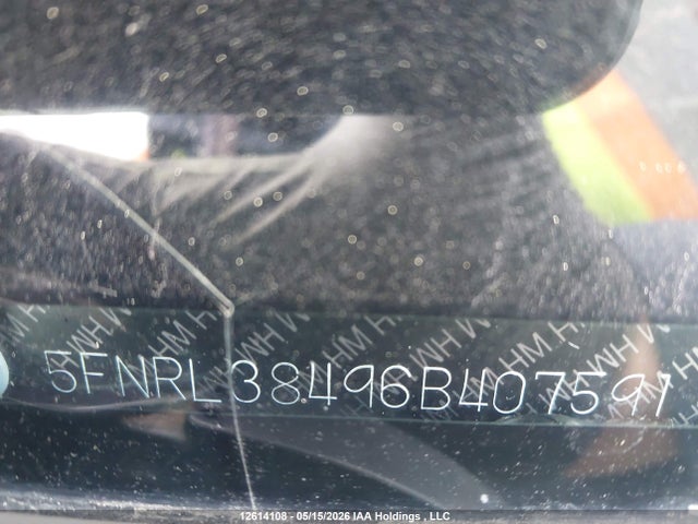 Продажа на аукционе авто 2006 Honda Odyssey Ex, vin: 5FNRL38496B407591, номер лота: 12614108