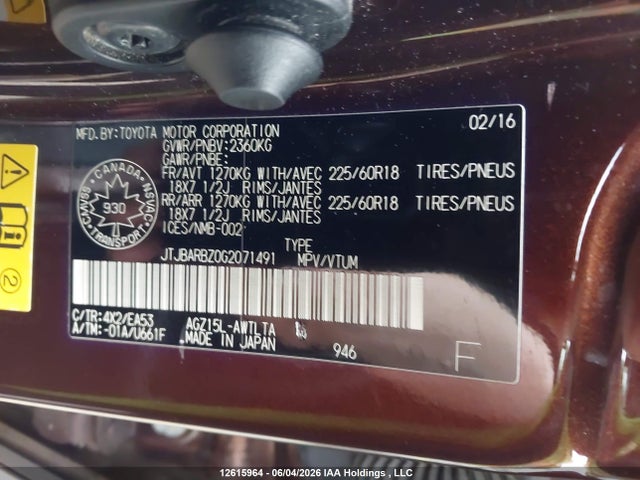 JTJBARBZ0G2071491 Lexus Nx 200t 200t