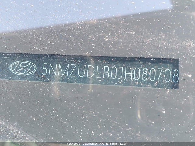 Aukcja sprzedaży 2018 Hyundai Santa Fe, vin: 5NMZUDLB0JH080708, numer aukcji: 12615978