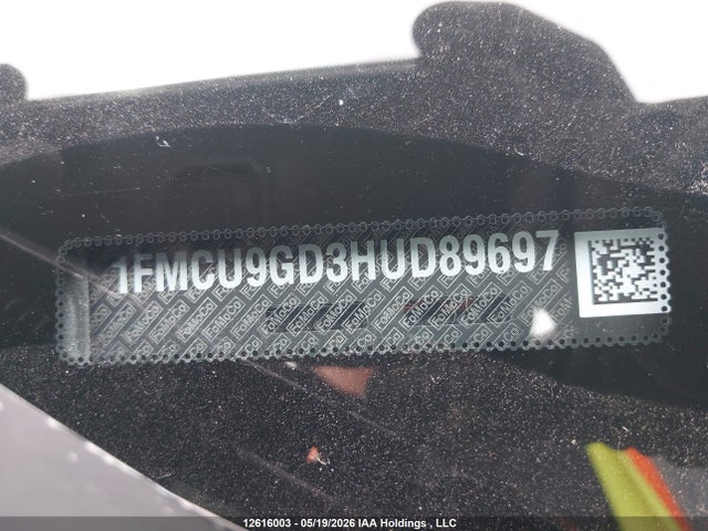 1FMCU9GD3HUD89697 Ford ESCAPE SE