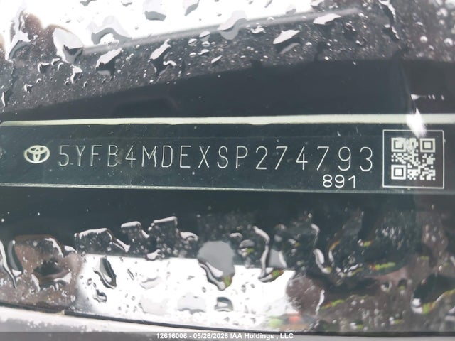Продаж на аукціоні авто 2025 Toyota Corolla Le, vin: 5YFB4MDEXSP274793, номер лоту: 12616006