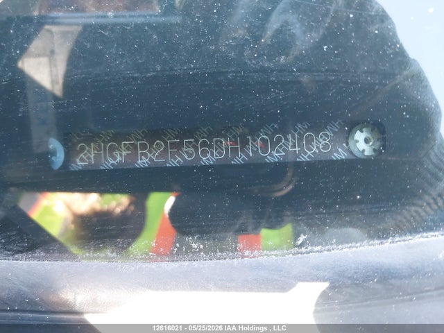 12616021 :رقم المزاد ، 2HGFB2F56DH102408 vin ، 2013 Honda Civic Ex 4dr مزاد بيع
