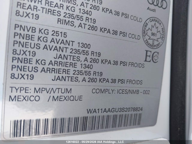 WA11AAGU3S2078824 Audi Q5 PREMIUM