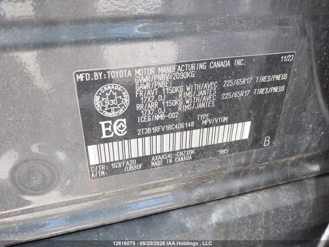 Toyota RAV4 LE 2024 2T3B1RFV1RC406148 Image 9