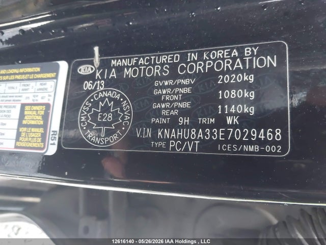 2014 Kia Rondo Ex/ex Luxury/se მანქანა იყიდება აუქციონზე, vin: KNAHU8A33E7029468, აუქციონის ნომერი: 12616140