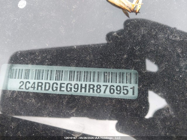 Продаж на аукціоні авто 2017 Dodge Grand Caravan Gt, vin: 2C4RDGEG9HR876951, номер лоту: 12616167