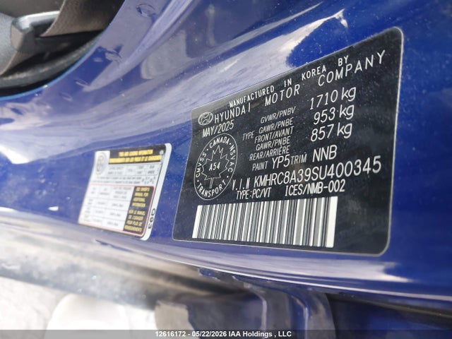 Продажа на аукционе авто 2025 Hyundai Venue Sel/limited, vin: KMHRC8A39SU400345, номер лота: 12616172