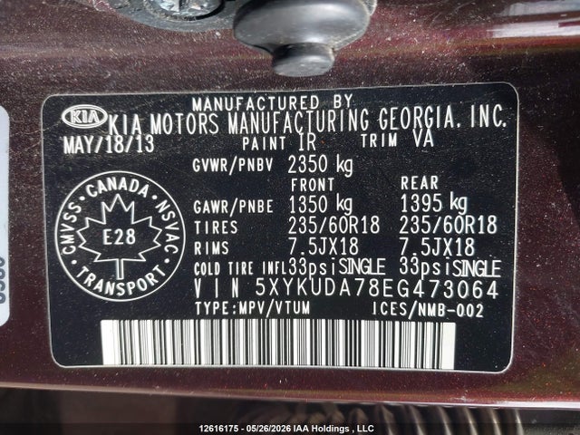 5XYKUDA78EG473064 KIA Sorento Ex V6