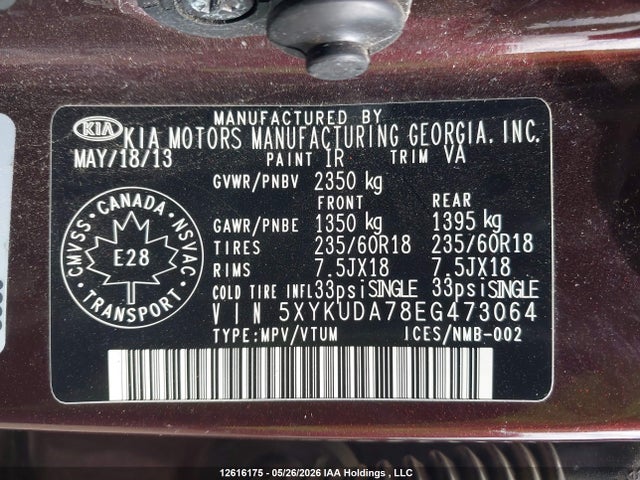 5XYKUDA78EG473064 KIA Sorento Ex V6