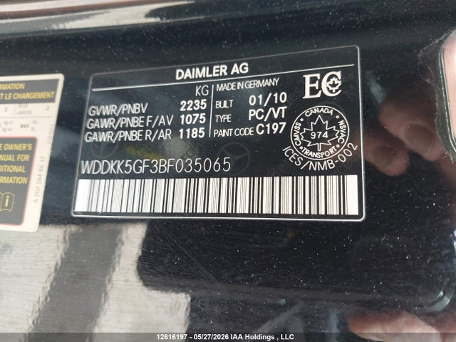 Aukcja sprzedaży 2011 Mercedes-benz E 350, vin: WDDKK5GF3BF035065, numer aukcji: 12616197