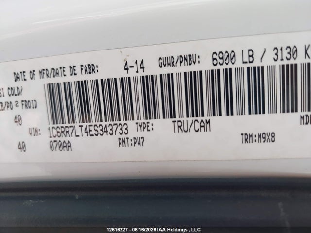 Dodge RAM 1500 2014 1C6RR7LT4ES343733 Image 9