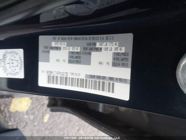 3MZBM1L7XFM142130 Mazda Mazda3 Gs