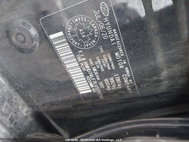 2020 Hyundai Elantra Se მანქანა იყიდება აუქციონზე, vin: KMHD74LF7LU109195, აუქციონის ნომერი: 12616245